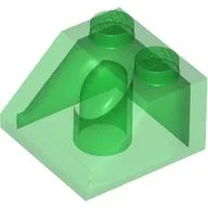 Brick Sloped 45° 2 x 2 / Trans-Green