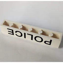 Brick 1 x 6 with 'POLICE' Thin Black Print