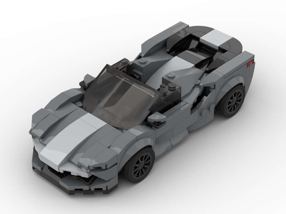 Lego Prancing Horse SF90 Spider - Dark Bluish Gray - 8 Stud Speed Champions