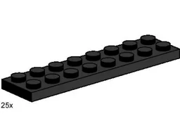 2 x 8 Black Plates