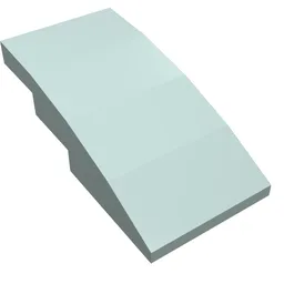 Brick Curved 4 x 2 No Studs / Light Aqua