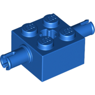 Lego Brick Special 2 x 2 with 2 Pins and Axle Hole / Blue