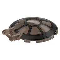 Dish 6 x 6 Inverted - No Studs with Handle with SW 8 Spoke Radial Cockpit Print / Trans-Brown