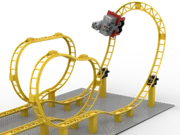 Roller coaster with motorized vehicle