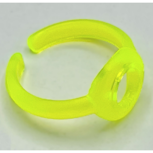 Lego Clikits Ring, Narrow Band with Hole in Top / Trans-Neon Green