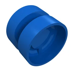 Wheel 18 x 14 with Tread Small Hub / Blue