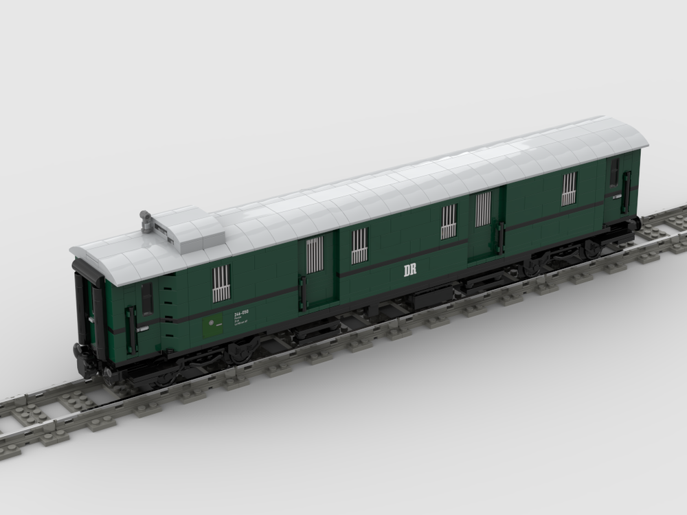 Lego Baggage Waggon Pw4üe of the Deutsche Reichsbahn
