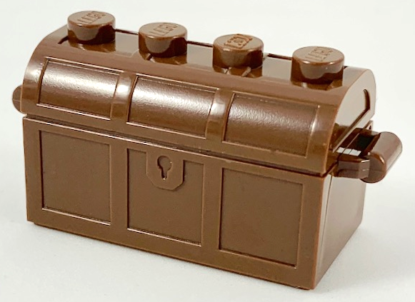Lego Container, Treasure Chest with Slots in Back and (Same Color) Thick Hinge Curved Lid (4738a / 4739a)