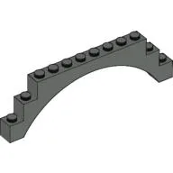 Brick Arch 1 x 12 x 3 / Dark Gray