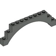 Lego Brick Arch 1 x 12 x 3 / Dark Gray