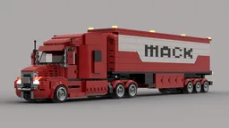 Mack Anthem Semi Truck with Trailer - Minifigscale