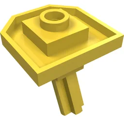 Large Figure Shield Holder with Technic Axle / Yellow
