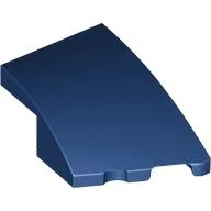 Brick Wedged, Curved 3 x 2 with Stud Notch Right / Dark Blue