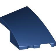 Lego Brick Wedged, Curved 3 x 2 with Stud Notch Right / Dark Blue