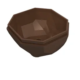 Rock Boulder 4 x 4, Bottom / Brown