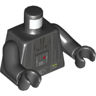 Lego Torso Armor, Control Panel, and Belt Print (Darth Vader), Black Arms and Hands / Black