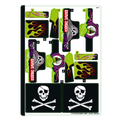 Lego Sticker Sheet for Set 42118-1 / [No Color/Any Color]