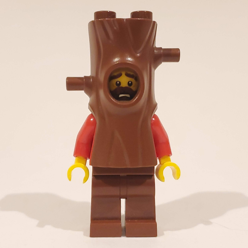 Lego Criminal, Red Jacket over Prison Shirt, Tree Disguise