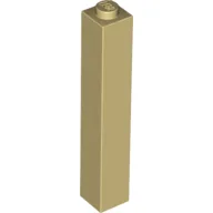 Brick 1 x 1 x 5 with Solid Stud / Tan