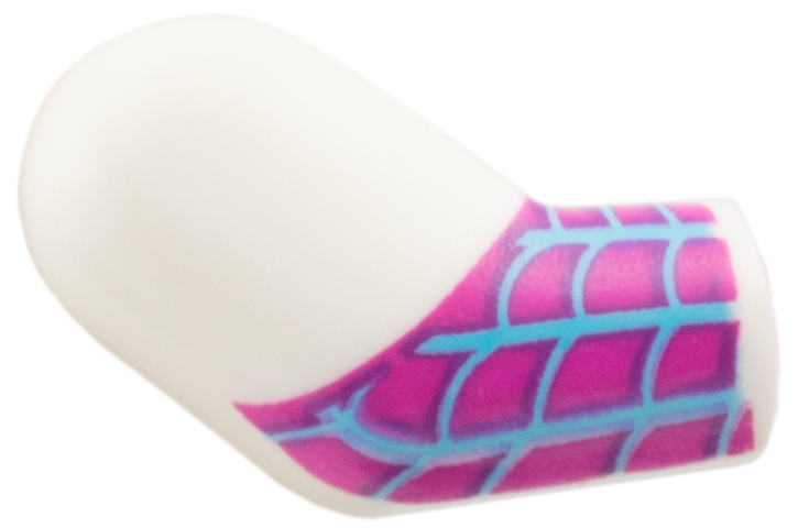 Lego Arm, Right with Medium Azure Webbing on Magenta Background Pattern