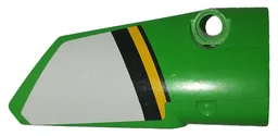 Technic, Panel Fairing # 4 Small Smooth Long, Side B with White, Black and Yellow Stripes Pattern (Sticker) - Set 42039