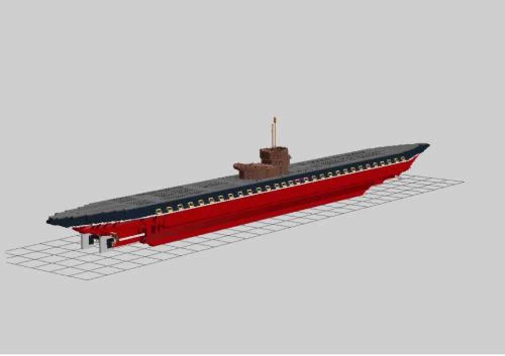 Lego Uboat, with chrome and special parts