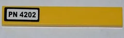 Tile 1 x 6 with 'PN 4202' Pattern on Left Side (Sticker) - Set 4202