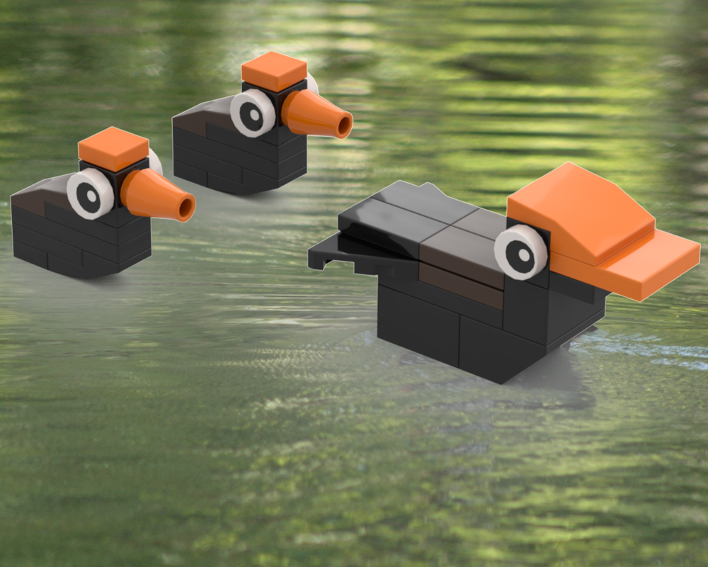 Lego Common Moorhen Parent and Babies MOC