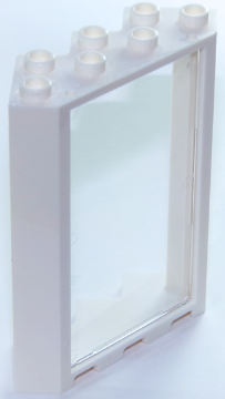 Lego Door, Frame 4 x 4 x 6 Corner with Trans-Clear Glass (28327 / 57895)