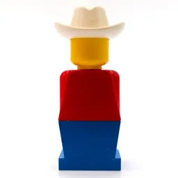 LEGOLAND Red Torso, Blue Legs, White Cowboy Hat