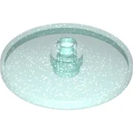 Dish 4 x 4 Inverted with Open Stud [Radar] / Glitter Trans-Light Blue