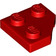 Wedge Plate 2 x 2 Cut Corner / Red