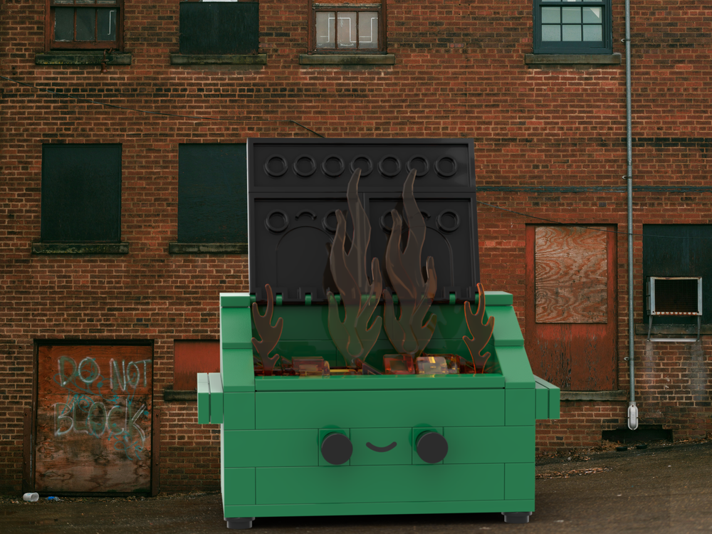 Lego Happy Little Light-Up Dumpster Fire
