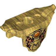 Lego Minifig Neckwear Armour Breastplate with Shoulder Pads and Chima Bladvic Print / Pearl Gold