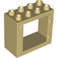 Lego Duplo Door / Window Frame with Raised Door Outline / Tan