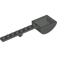 Lego Launcher, with 1 x 8 Plate with Pin Hole and Bucket (Catapult) / Dark Gray
