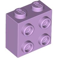 Lego Brick Special 1 x 2 x 1 2/3 with 4 Studs on 1 Side / Lavender
