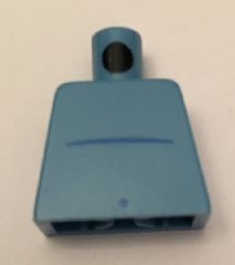 Lego Torso Bare Chest with Blue Stomach Line and Navel Pattern