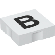 Lego Duplo Tile 2 x 2 with Capital 'B' Print