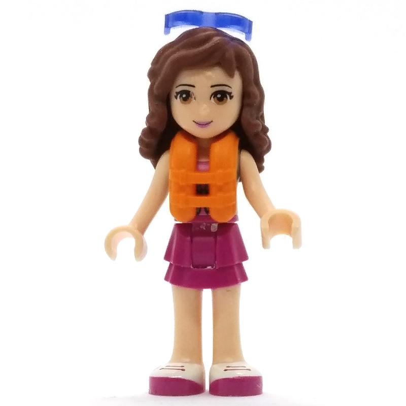 Lego Olivia - Sand Green Vest, Magenta Skirt