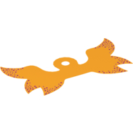 Lego Neckwear Wings, with Magenta Spots Print / Bright Light Orange