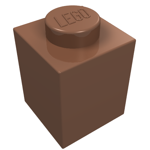 Lego Brick 1 x 1 / Light Brown