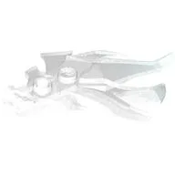 Flames 5 x 7 x 1 x 1/3 with Studs, Handle / Opal Trans-Clear