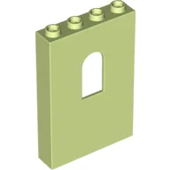 Panel 1 x 4 x 5 with Arched Window / Yellowish Green