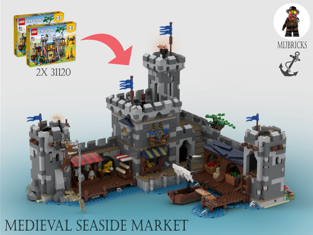 Lego Medieval Seaside Market - Black Falcons (2x 31120)