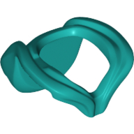 Lego Minifig Neckwear Hood Folded Down / Dark Turquoise