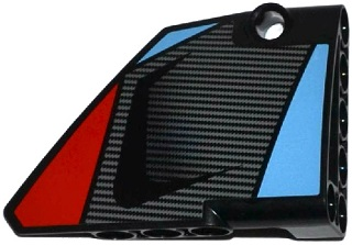 Lego Technic, Panel Fairing #14 Large Short Smooth, Side B with Carbon Fiber Air Intake Pattern (Sticker) - Set 42036