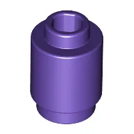 Brick Round 1 x 1 Open Stud / Dark Purple