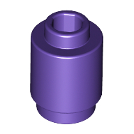 Lego Brick Round 1 x 1 Open Stud / Dark Purple