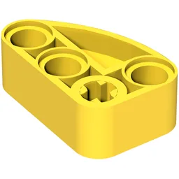 Technic Beam 2 x 3 L-Shape with Quarter Ellipse Thick / Yellow
